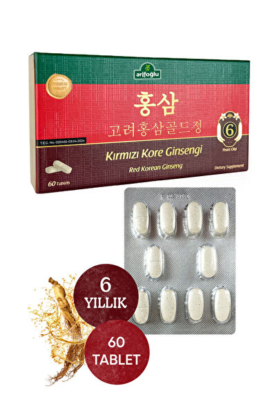 Arifoğlu 6 Yıllık Kırmızı Kore Ginsengi Takviye Edici Gıda (Red Korean Ginsen...
