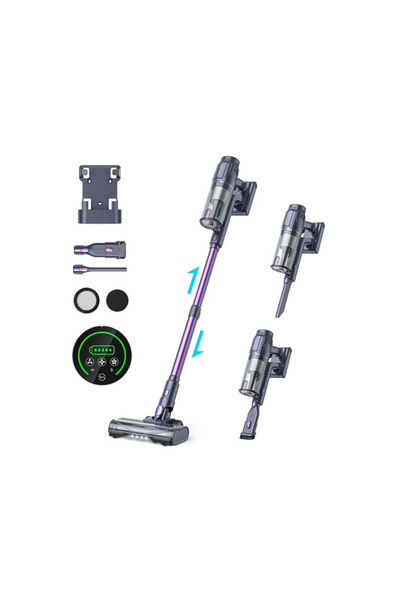 Lubluelu Aspirator vertical fara fir L7, 30 000 Pa, filtru HEPA H12, capacita...