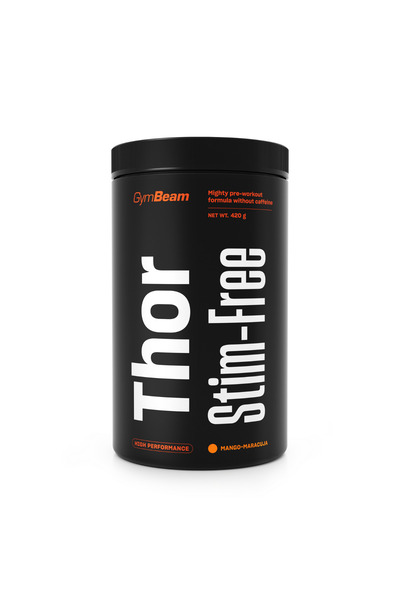 GymBeam Thor Stim-Free, 420 g, căpșuni-kiwi
