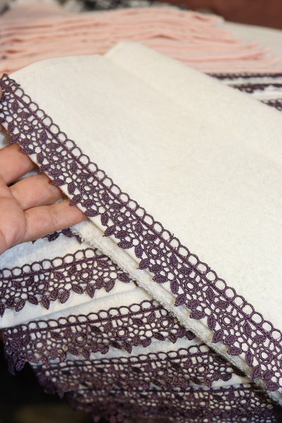 vipceyiz Purple Lace Pack Small Size 30/50 Towels