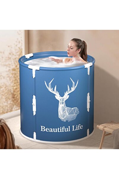 FLYPRO Foldable Adult Bathtub Portable Bath Tub Freestanding Bathtubs Family ...