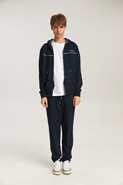 Bumbăcel Men's Cotton tracksuit with zipper and hood