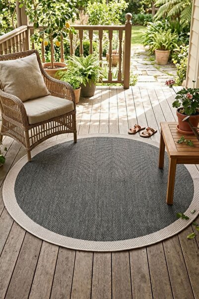 dekozer Yuvarlak Sisaletta Jüt Görünümlü Sisal Modern Kilim|Tozumaz, Robot Sü...