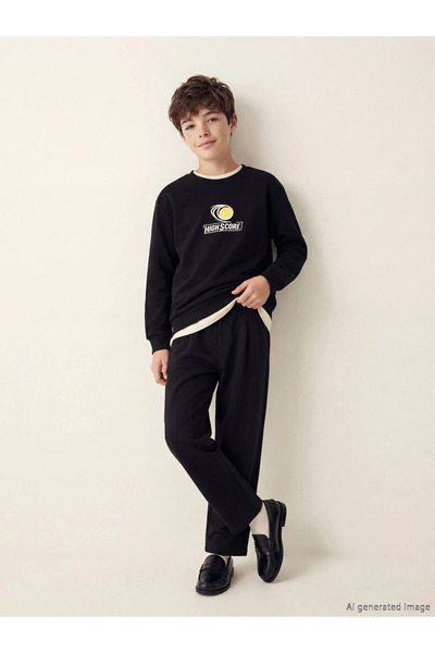 LC Waikiki Lcw Kids Ecru Elastic Waist Boys' Trousers