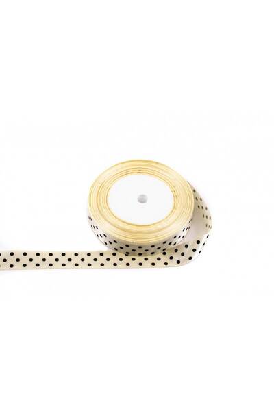 OEM Set 3 role Panglica Satin Cu 3 Buline 2cm/22m Crem