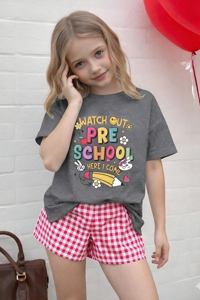 BENROMA Pre School Printed Unisex Children's T-Shirt 2Gh5