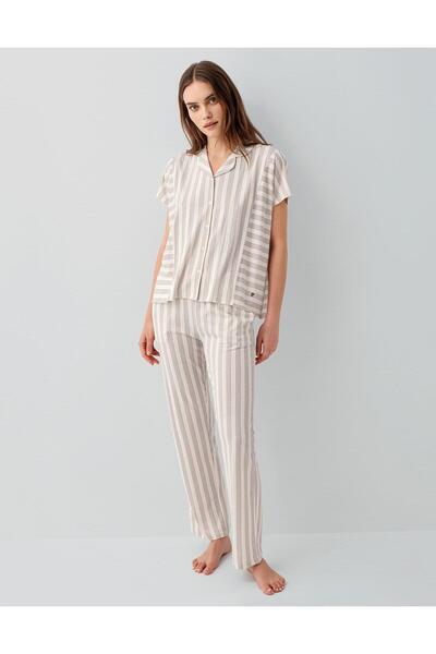 Pierre Cardin Σετ γυναικείας πιτζάμας με κοντό μανίκι και στάμπα σε κουτί – 5...