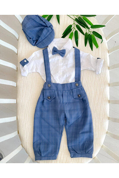 hümabebe طقم ملابس أطفال رجالي مكون من مخطط قطع باللون الأبيض من كاري