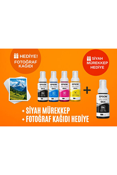 EPSON Orjinal Mürekkep kartuş T664 L365 l382 l386 l455 l456 l486 l500 l550 l5...