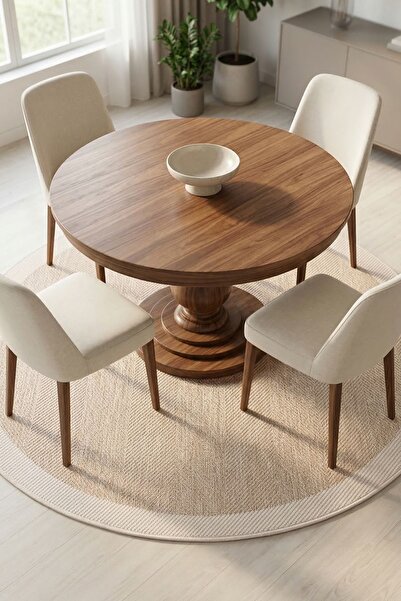 dekozer Yuvarlak Sisaletta Jüt Görünümlü Sisal Modern Kilim|Tozumaz, Robot Sü...