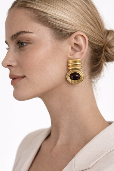 Brandsmiths Stoned Aristol Earrings