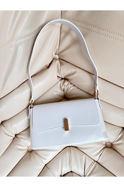 minebag Covered Baguette Lara Women's Hand and Shoulder Bag Bag White