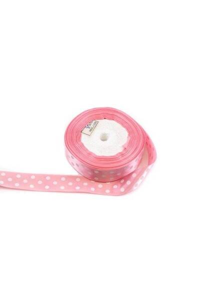 OEM Set 3 role Panglica Satin Cu 3 Buline 2,5 Cm/22m Roz