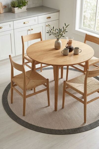 dekozer Yuvarlak Sisaletta Jüt Görünümlü Sisal Modern Kilim|Tozumaz, Robot Sü...
