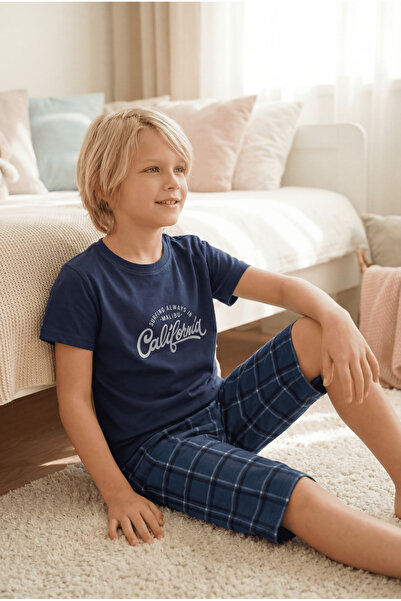 vitmo Αγορίστικο κοντομάνικο 100% Βαμβάκι Σετ Πιτζάμες Κάπρι Malibu