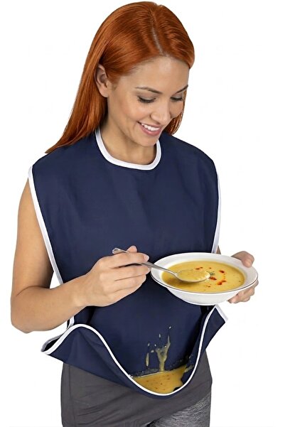 h.t sağlık Sıvı geçirmez Yetişkin Unisex Yıkanabilir Hasta Yemek / Mama Önlüğü