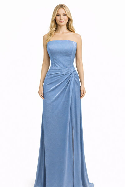 Hüseyin Baştürk Straplez Simli Balık Abiye