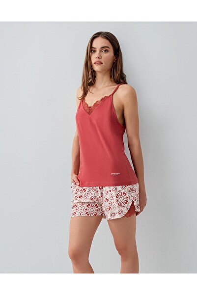 Pierre Cardin Women's 50% Cotton 50% Modal Women's Shorts Pajama Set – Strap ...