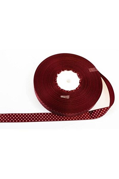 OEM Set of 3 rolls of Satin Ribbon with Polka Polka Dot 2cm/90m Grena