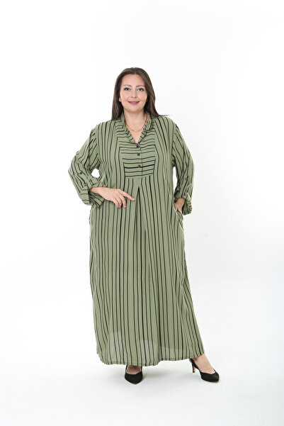 XL Modam Women's Striped Plus Size Dress