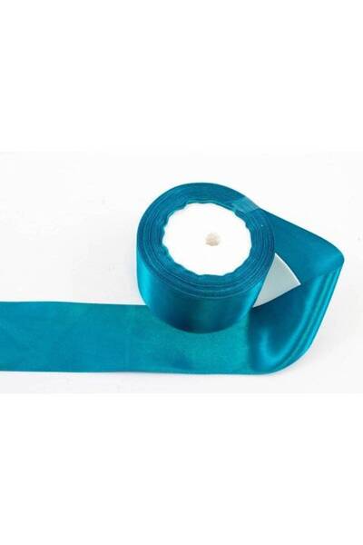 OEM Set of 3 rolls Satin Ribbon 5cm/22m Dark Turquoise