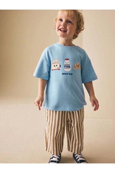 Monila Комплект із двох предметів для хлопчика з синіх штанів-джоггерів з при...