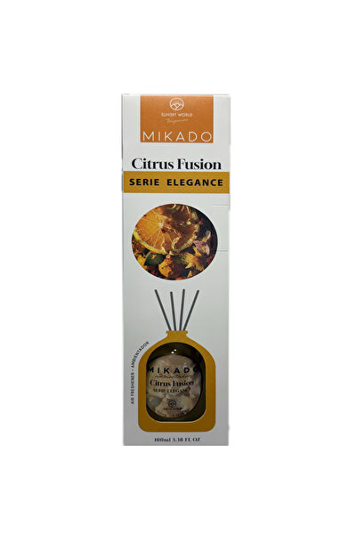 Mikado Citrus Fusion room air freshener, 100ml, with rattan sticks, elegant d...