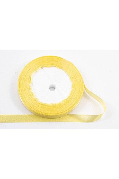 OEM Set of 3 rolls of Satin Ribbon 1cm/22m Yellow Straw