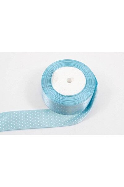 OEM Satin Ribbon With 10 Polka Dots 4 Cm/22m Blue