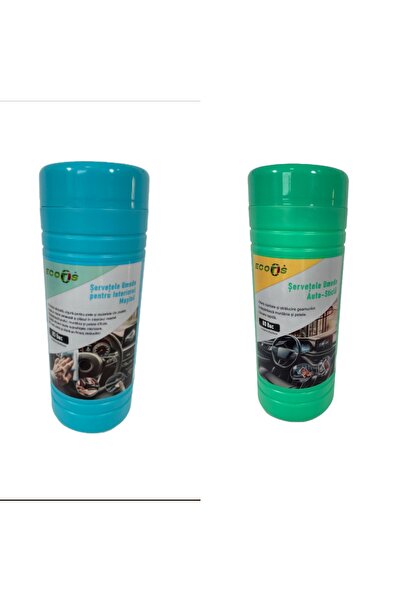 Ecotis Set de 5 servetele umede pentru interior auto - Cadou servetele umede ...
