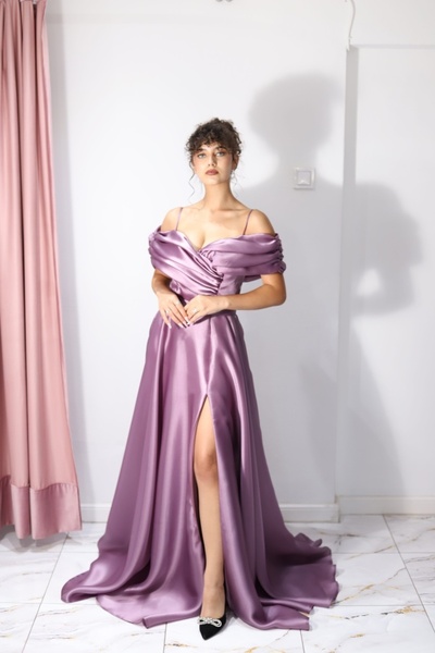 Angy Fashion Rochie de seară „Royal Satin” – Eleganță în nuanțe de ametist Mă...