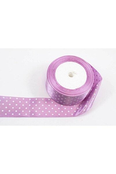 OEM Satin Ribbon With 6 Polka Dots 4 Cm/22m Lilac