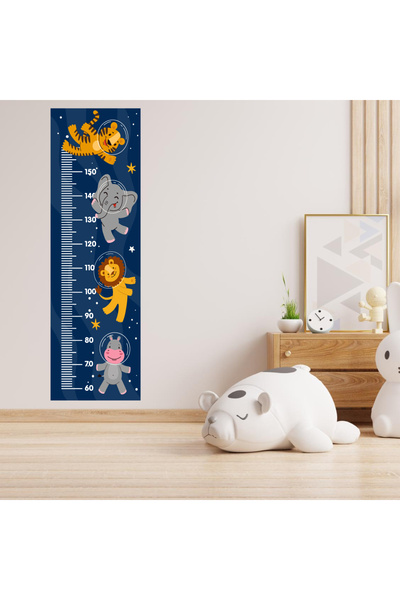 OkyayWorks Cute Animals Height Gauge Sticker Set Self-Adhesive - Car-Motorcyc...