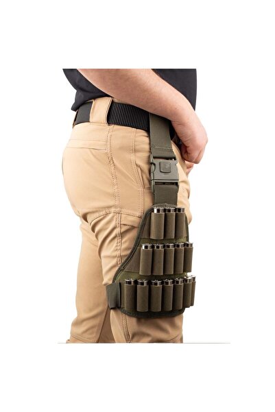 Polis Sepeti 15 Kapasiteli Ayarlanabilir Avcı Bacak Fişekliği (12/16/20 Calib...