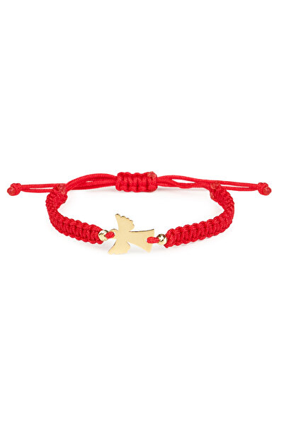 One Gold Baby Bracelet for Kids 0-4 Years Gold 14K "585" Angel Model with Red...