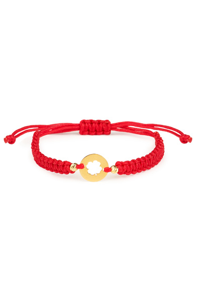One Gold Baby Bracelet for Kids 0-4 Years Gold 14K "585" Clover Model with Re...