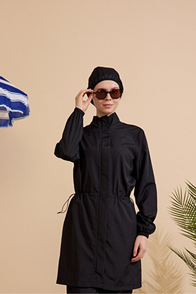 GAVLİA Women's Hijab Swimsuit 4-Piece Set - Full Coverage with Zipper..