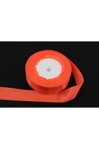 OEM Set of 3 rolls of Satin Ribbon 2.5cm/22m Neon Coral