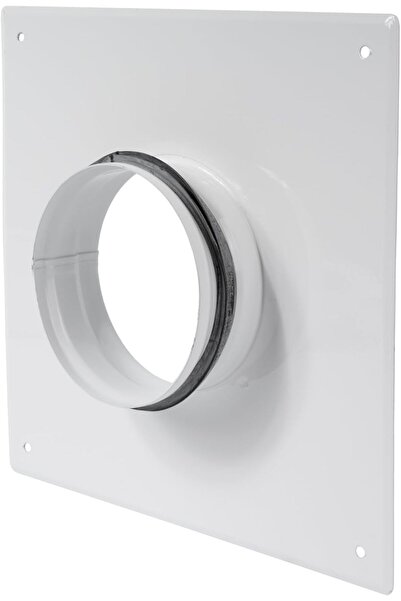 NO BRAND Duct Connector Flange - 100mm - White Galvanized Steel Duct with Rub...