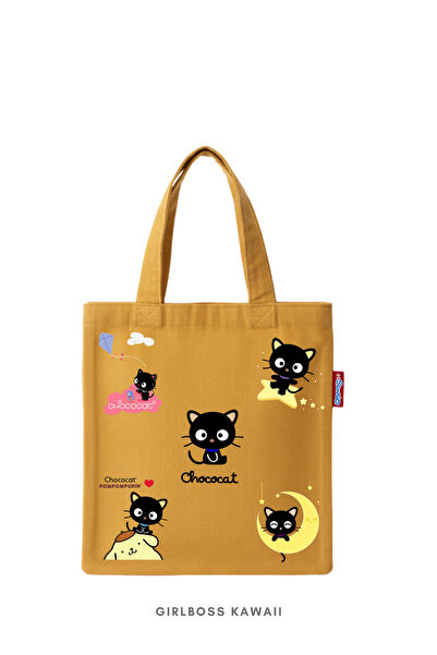 Girlboss Kawaii Chococat Mini Tote Bag/Tablet/Book/Mini Cloth Shopping Bag Ba...
