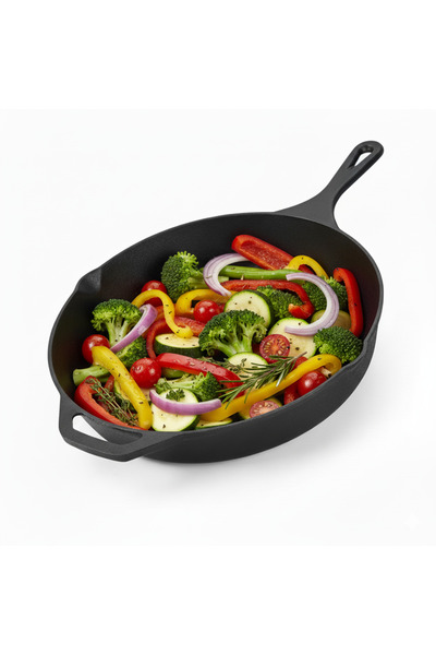 HASEPE Tigaie Fonta 26cm, Compatibila Inductie Gaz Electric, Suprafata Natura...