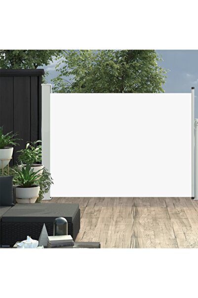 Concept Copertină laterală retractabilă de terasă, crem, 100 x 500 cm