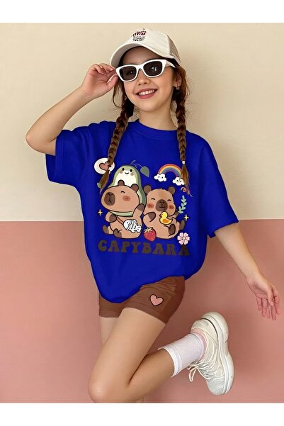 BENROMA تي شيرت كابيبارا للأطفال للجنسين 3GH5