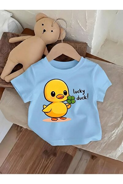 E-ROMA Lucky Duck Unisex Children's T-Shirt 3Gh4