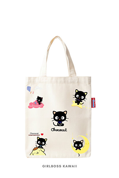 Girlboss Kawaii Chococat Mini Tote Bag/Tablet/Book/Mini Cloth Shopping Bag Ba...
