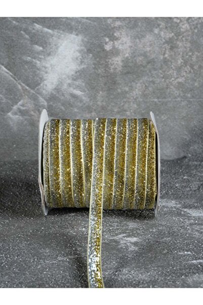 ARN 1 cm width Velvet Decorative Ribbon Gold / 3 m