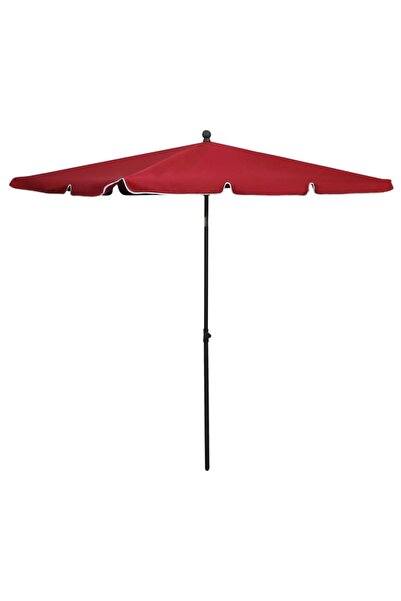Concept Umbrelă de grădină cu stâlp, roșu bordo, 210x140 cm