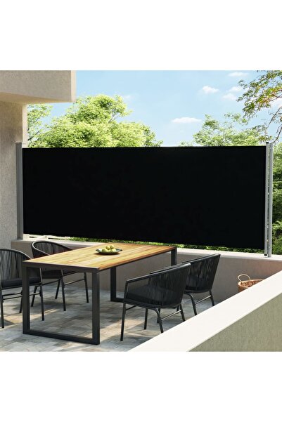 Concept Copertină laterală retractabilă de terasă, negru, 600 x 160 cm