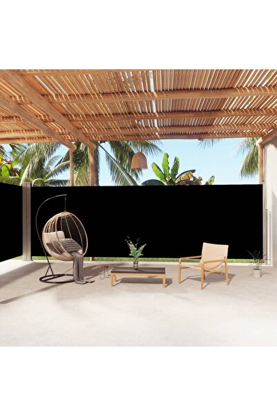 Concept Πτυσσόμενη πλαϊνή τέντα, μαύρη, 200x1000 εκ.