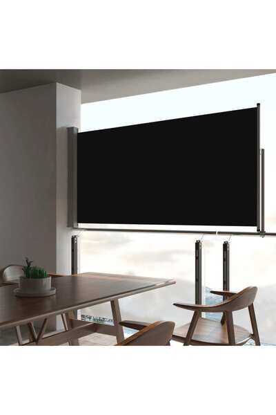 Concept Copertină laterală retractabilă de terasă, negru, 80 x 300 cm